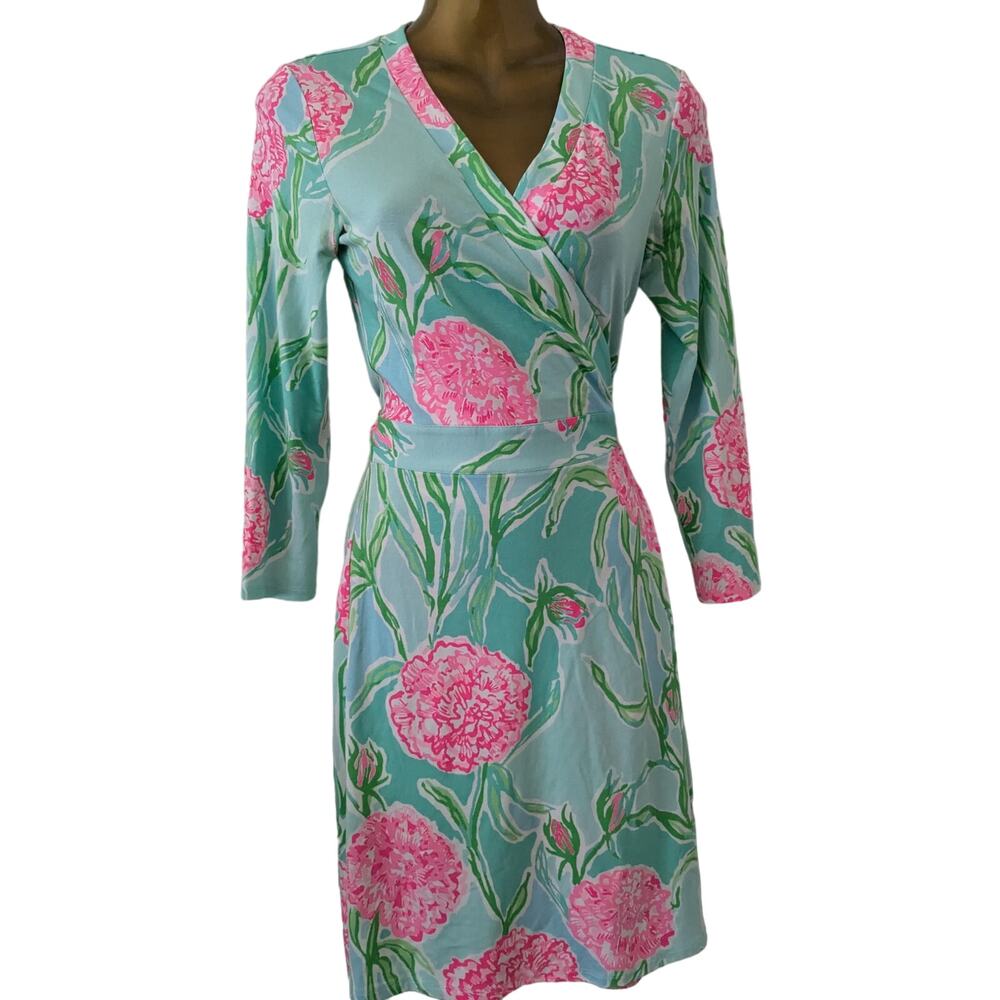 Lilly Pulitzer Sz L MERIDIAN Floral Wrap Dress